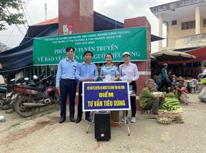 Tuyên truyền, tư vấn bảo vệ quyền lợi người tiêu dùng tại chợ Bưng, thị trấn Cao Phong, huyện Cao Phong (05-06-2023)
